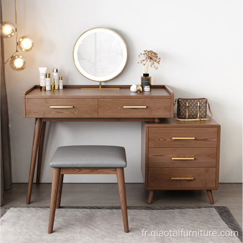 Commodes modernes en bois massif de luxe avec miroir